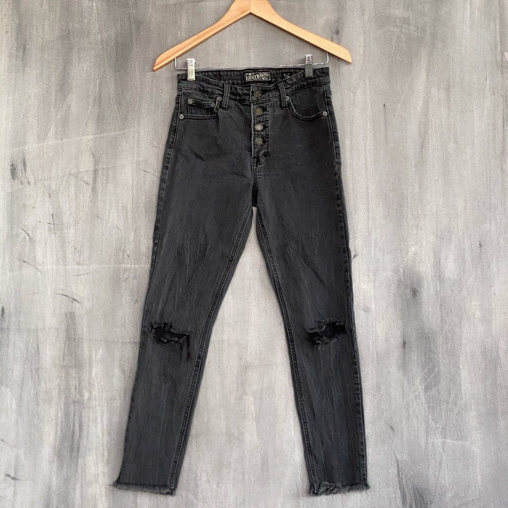 Lucky Brand Washed Black Bridgette Skinny Jeans Size 2/26
